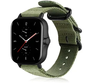Trendy 2025 Amazfit GTS 2 Nylon Strap with Buckle (Green)  Limited Stock!
