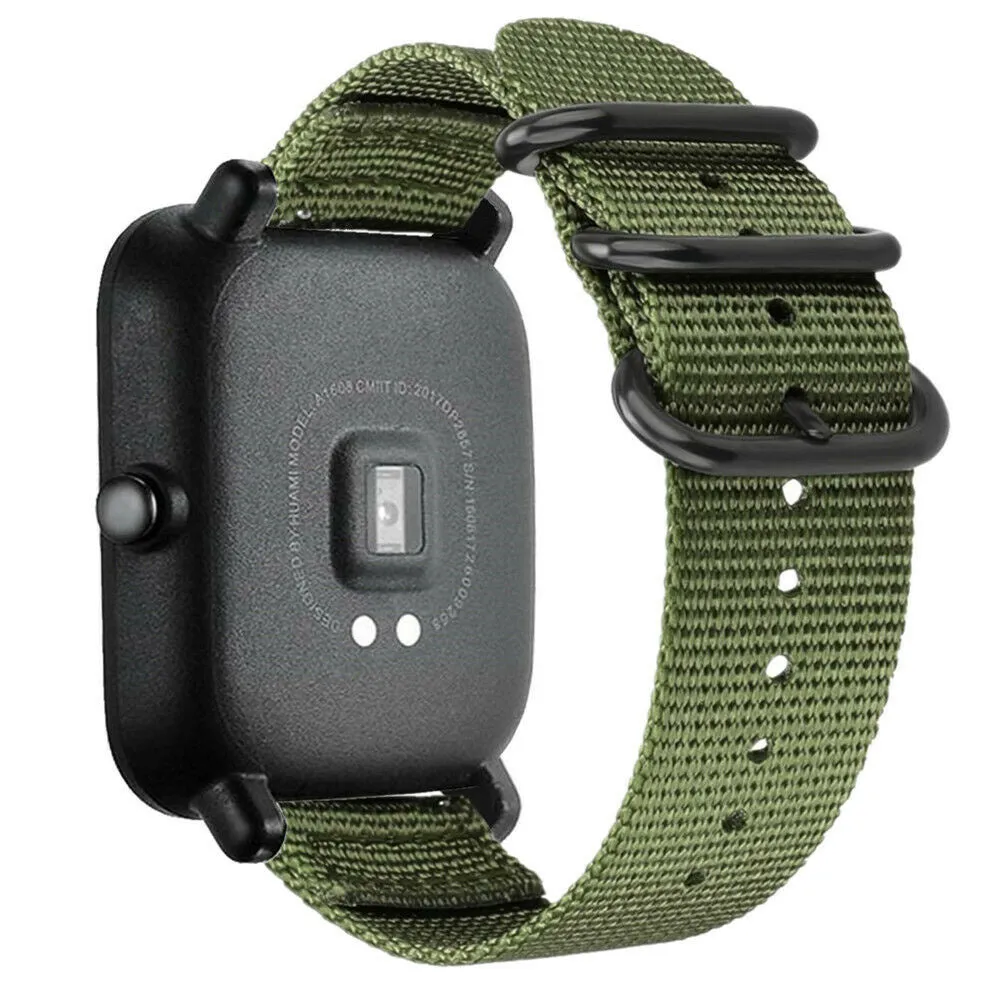 Trendy 2025 Amazfit GTS 2 Nylon Strap with Buckle (Green)  Limited Stock!