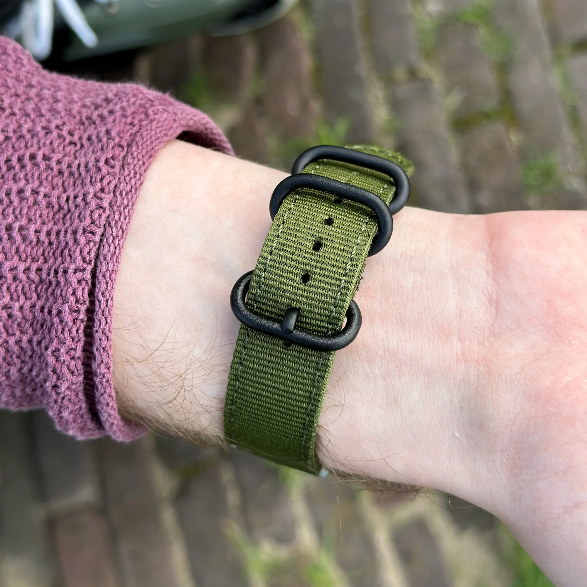 Trendy 2025 Amazfit GTS 2 Nylon Strap with Buckle (Green)  Limited Stock!