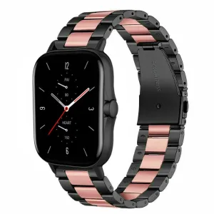 Trendy 2025 Amazfit GTS 2 Steel Strap (Black/Pink)  Last Chance!