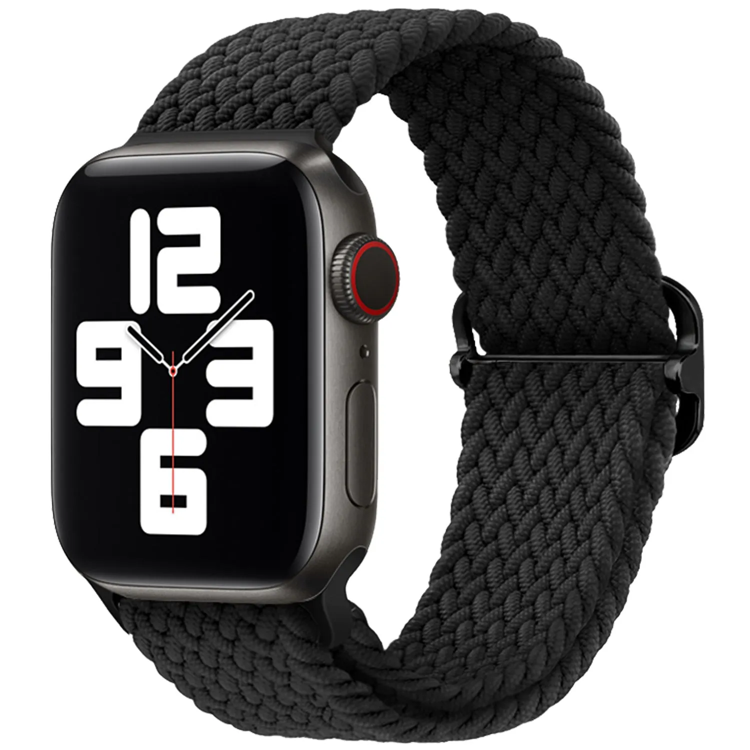 Trendy 2025 Apple Watch Braided Nylon Strap (Black)  Dont Miss Out!