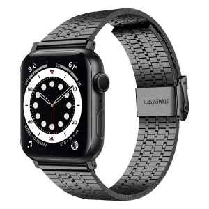 Trendy 2025 Apple Watch Fine Steel Strap (Black)  Limited Release!