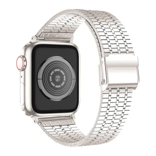 Trendy 2025 Apple Watch Fine Steel Strap (Starlight)  Dont Miss Out!