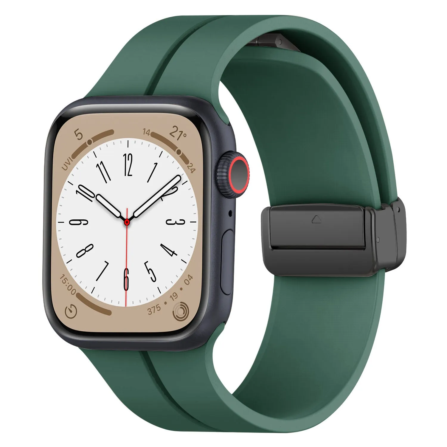 Trendy 2025 Apple Watch Magnetic D-Buckle Strap (Viridian)  Limited Release!