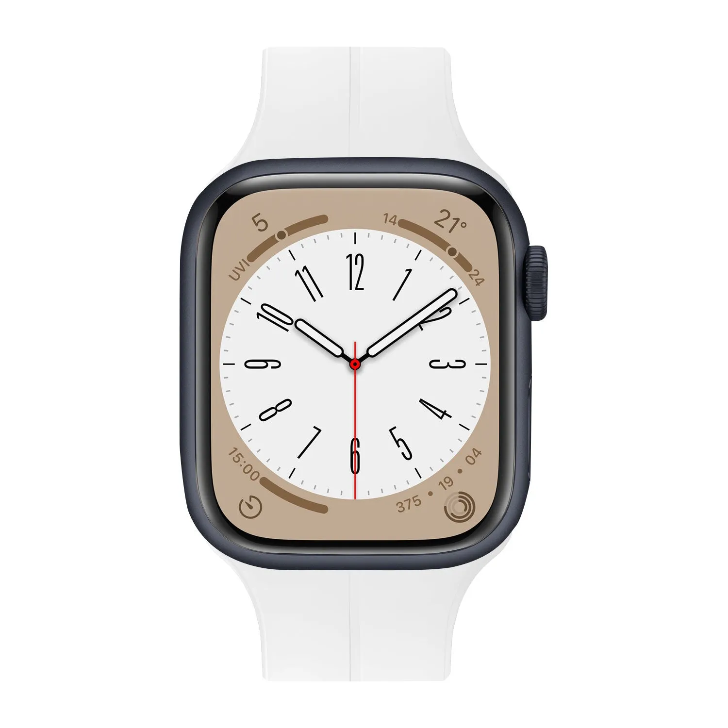 Trendy 2025 Apple Watch Magnetic D-Buckle Strap (White)  Ends Soon!