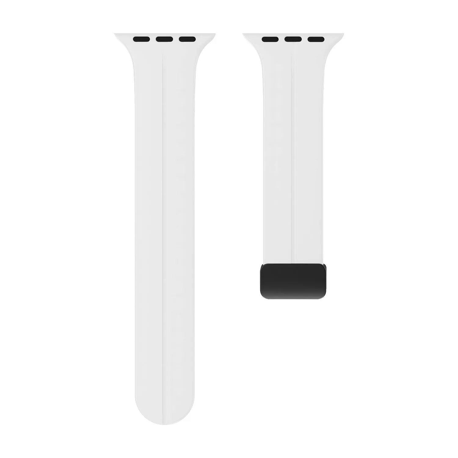 Trendy 2025 Apple Watch Magnetic D-Buckle Strap (White)  Ends Soon!