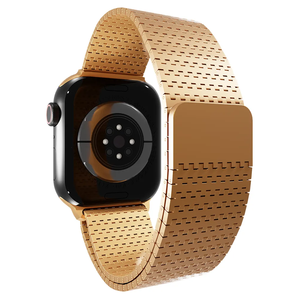 Trendy 2025 Apple Watch Metal Mesh Strap (Rose Gold)  Almost Sold Out!