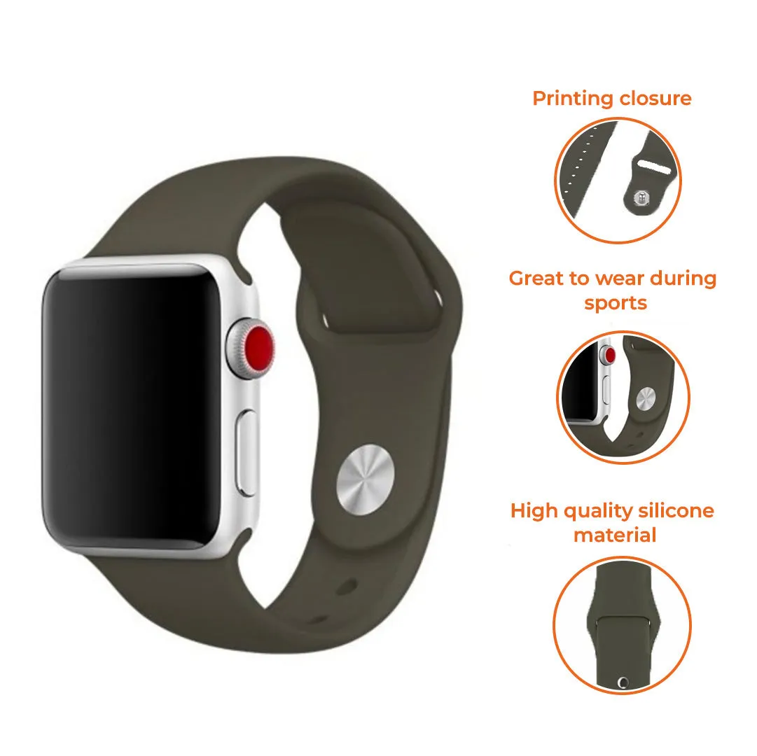 Trendy 2025 Apple Watch Silicone Strap (Army Green)  Limited Release!
