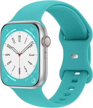 Trendy 2025 Apple Watch Silicone Strap Classic (Aqua)  Today Only!
