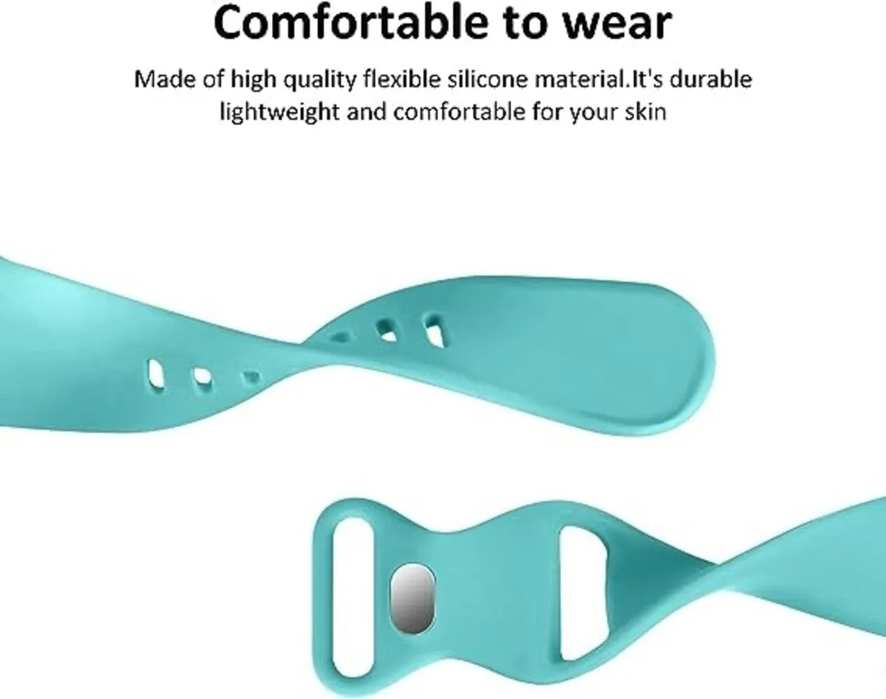 Trendy 2025 Apple Watch Silicone Strap Classic (Aqua)  Today Only!