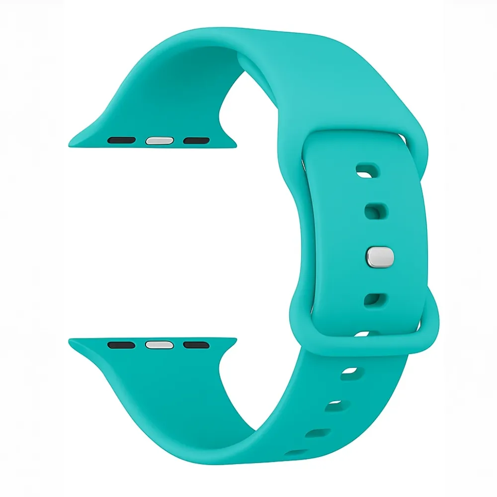 Trendy 2025 Apple Watch Silicone Strap Classic (Aqua)  Today Only!