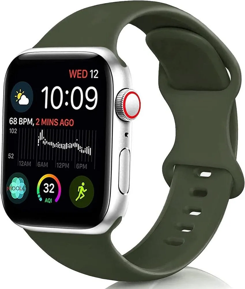 Trendy 2025 Apple Watch Silicone Strap Classic (Army Green)  Limited Release!