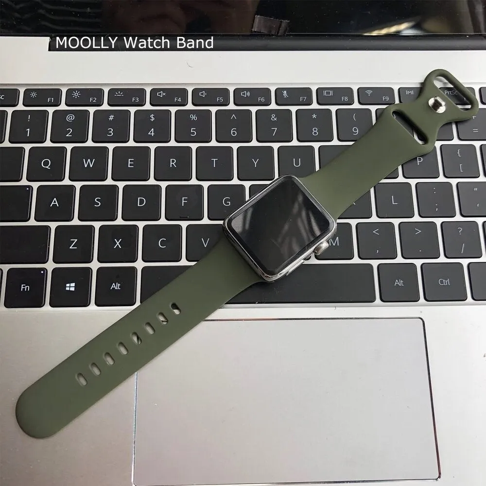 Trendy 2025 Apple Watch Silicone Strap Classic (Army Green)  Limited Release!