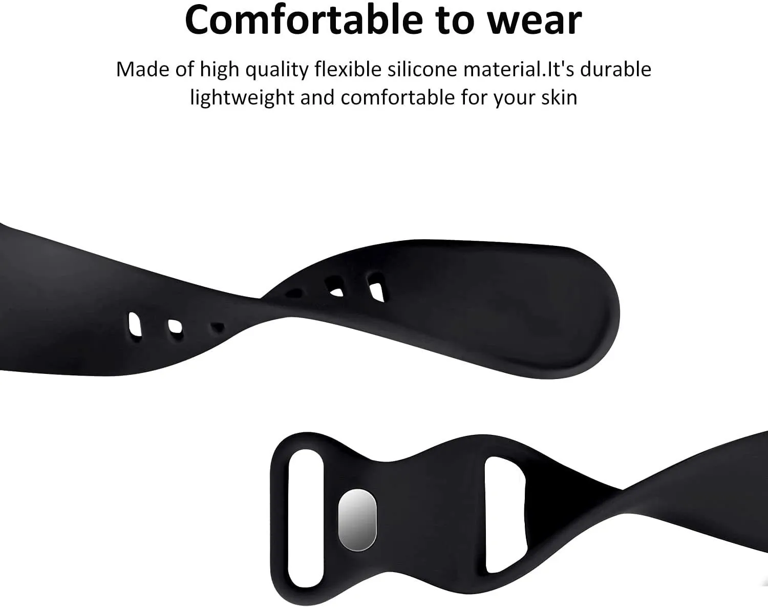 Trendy 2025 Apple Watch Silicone Strap Classic (Black)  Stylish & Comfortable