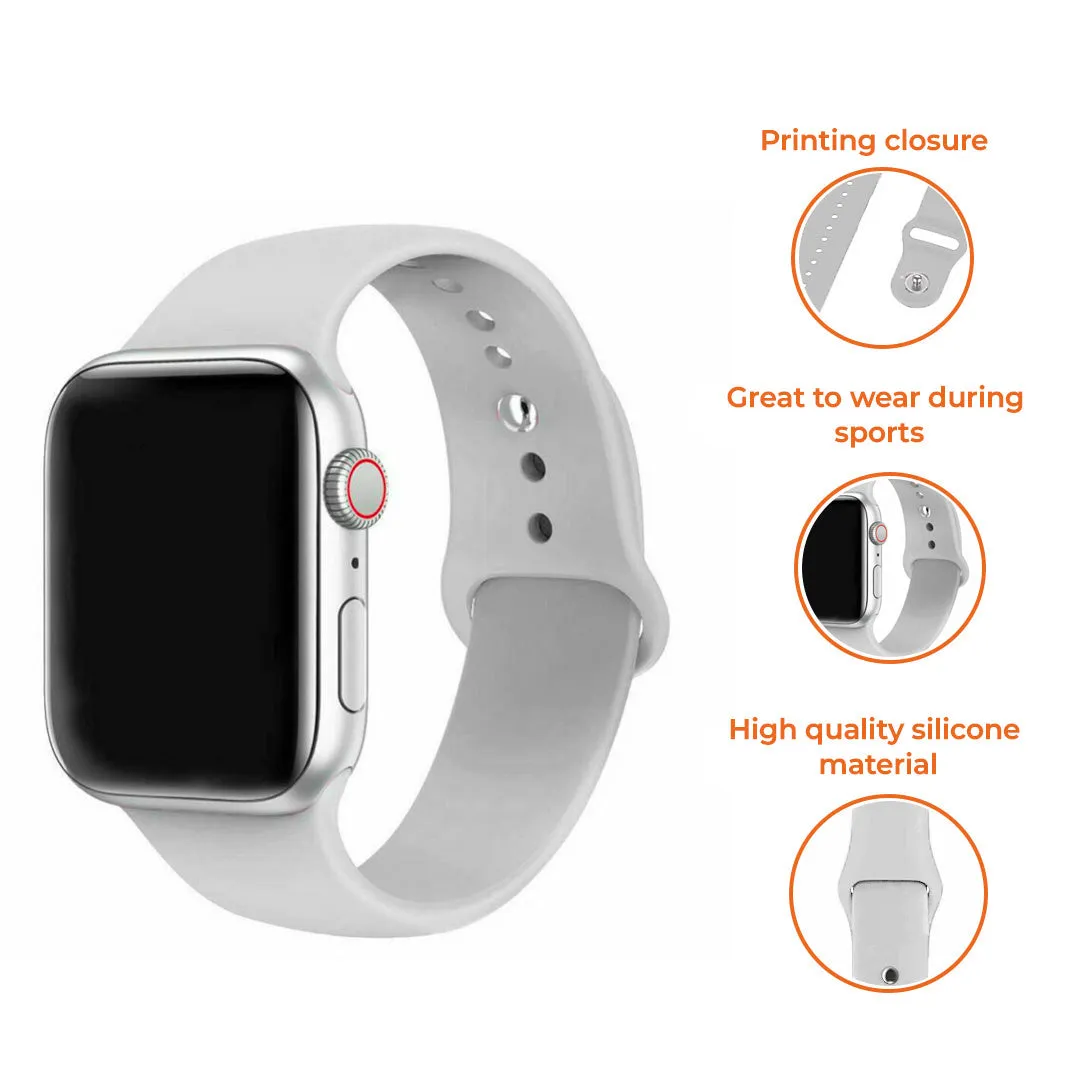 Trendy 2025 Apple Watch Silicone Strap (Grey)  Almost Sold Out!