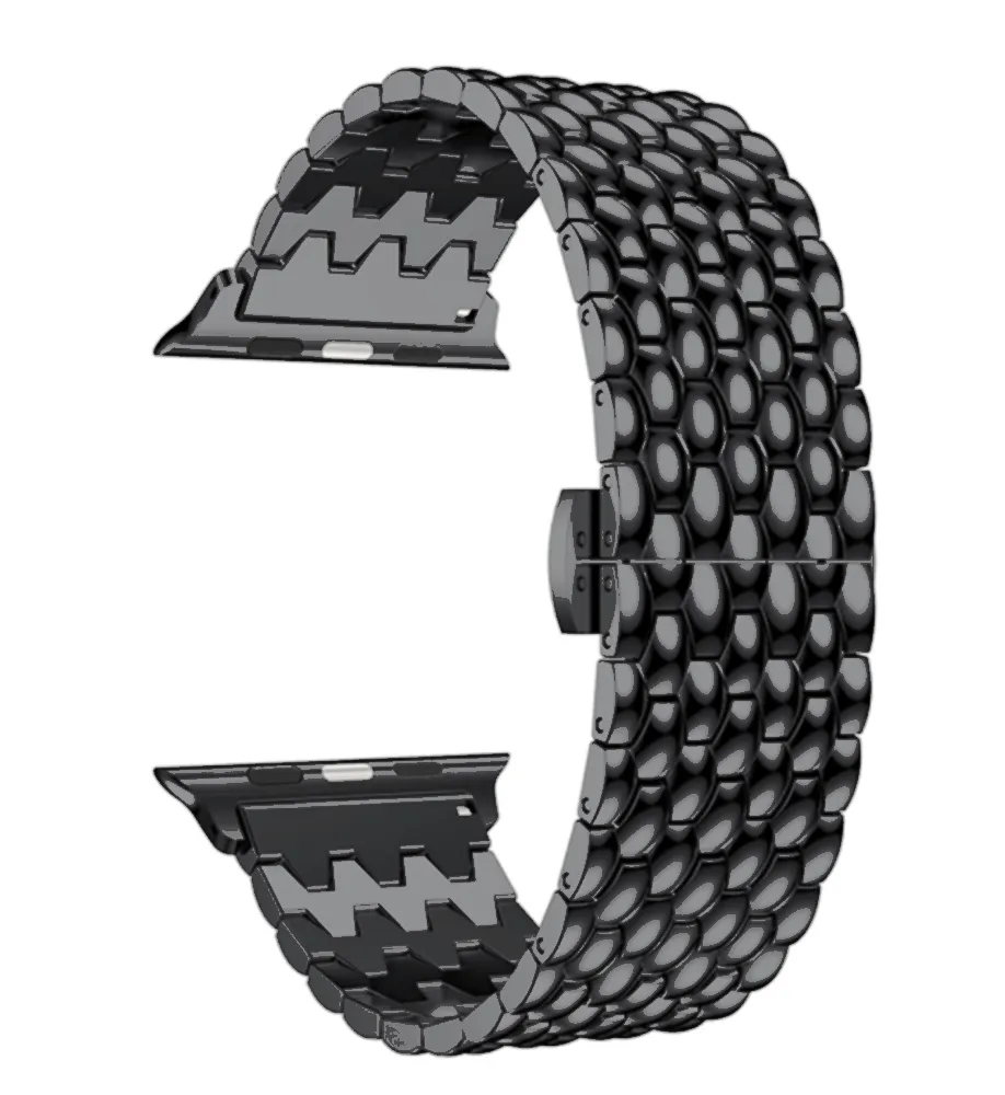Trendy 2025 Apple Watch Steel Strap Dragon (Black)  Ends Soon!