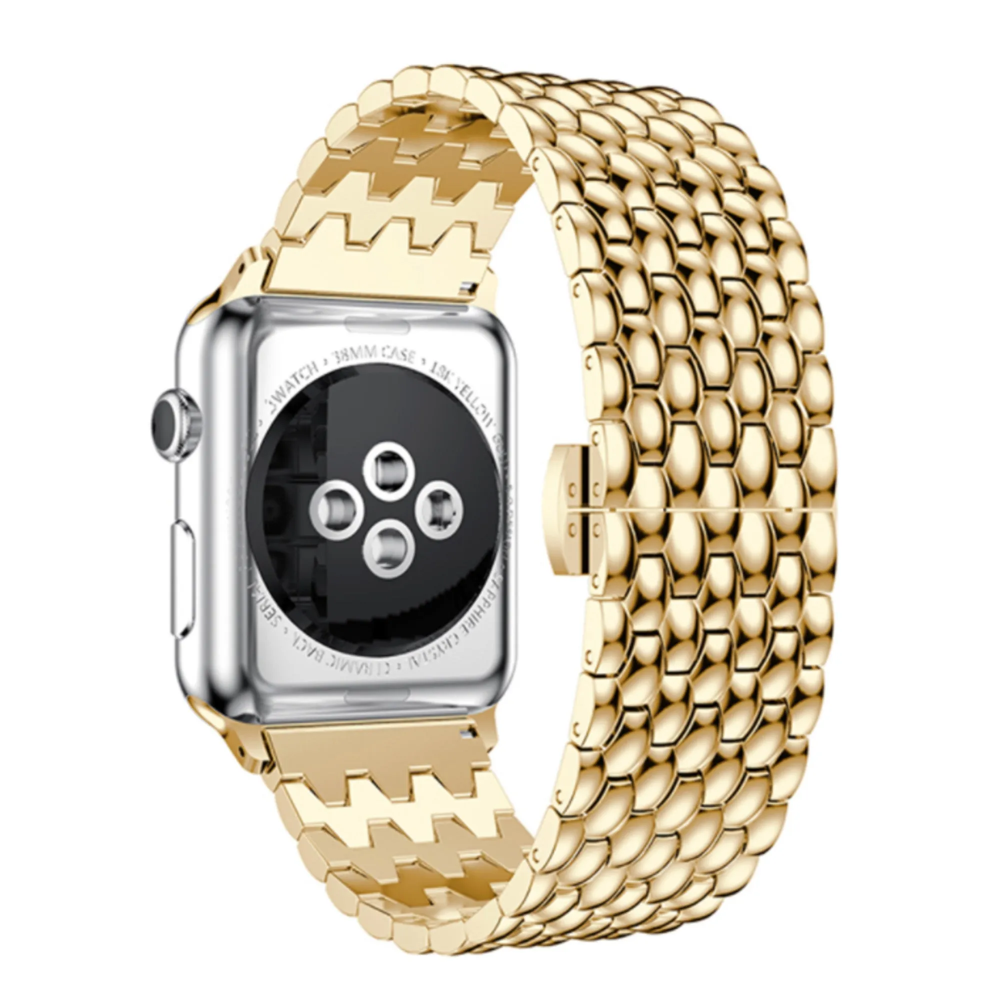 Trendy 2025 Apple Watch Steel Strap Dragon (Gold)  Stylish & Comfortable