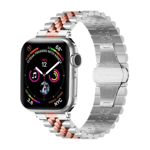 Trendy 2025 Apple Watch Steel Strap Jubilee (Silver/Rose Gold)  Last Chance!