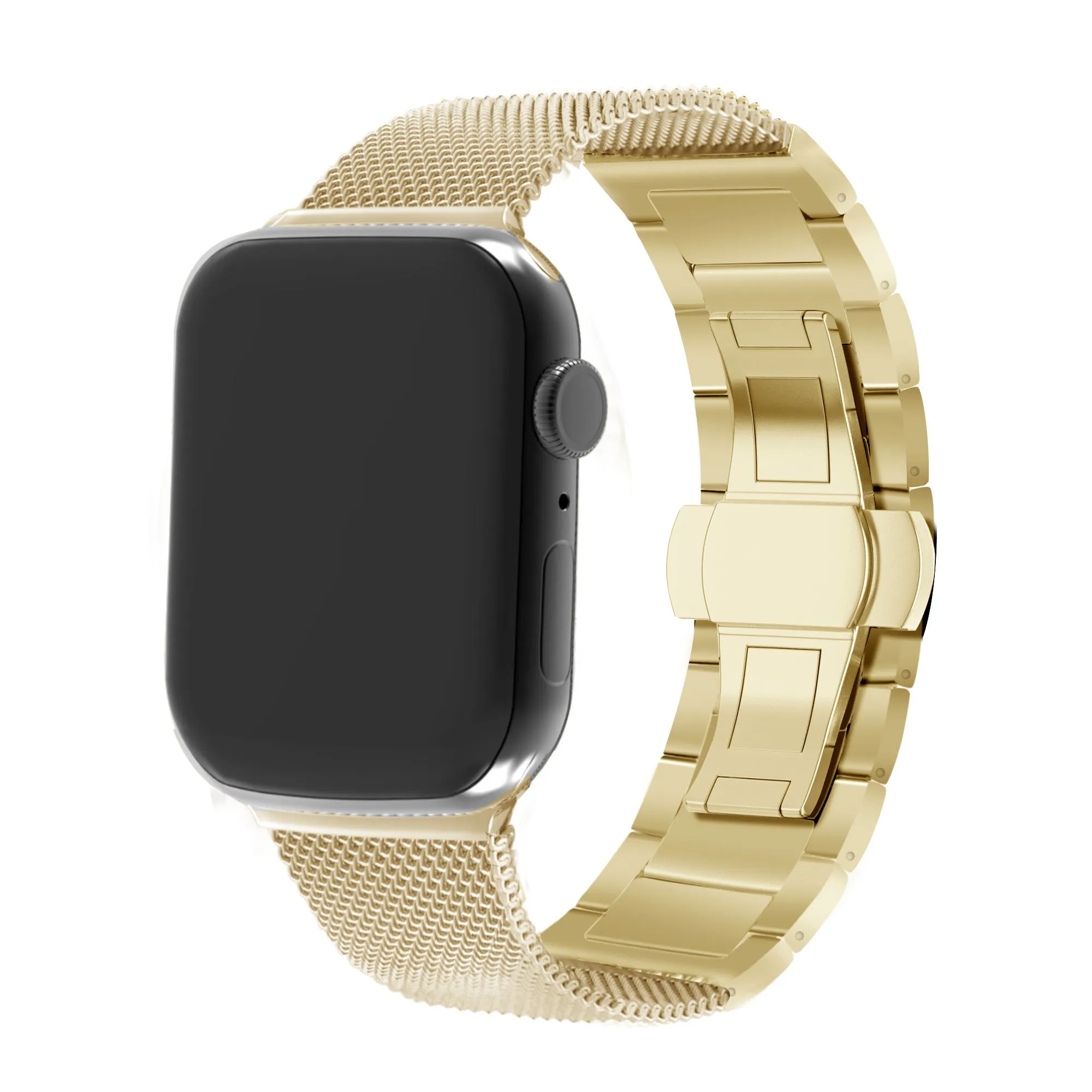 Trendy 2025 Apple Watch Steel/Milanese Strap (Gold)  Ends Soon!