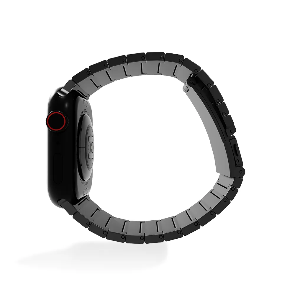 Trendy 2025 Apple Watch Titanium Strap Deluxe (Dark Grey)  Going Fast!