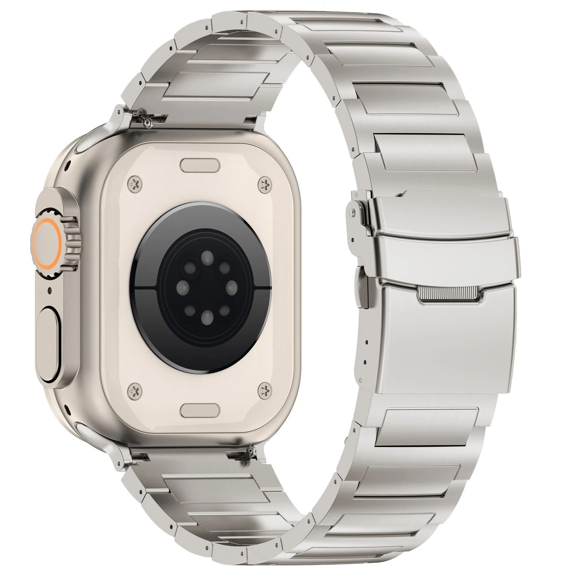 Trendy 2025 Apple Watch Titanium Strap H-Type (Silver)  Limited Availability!