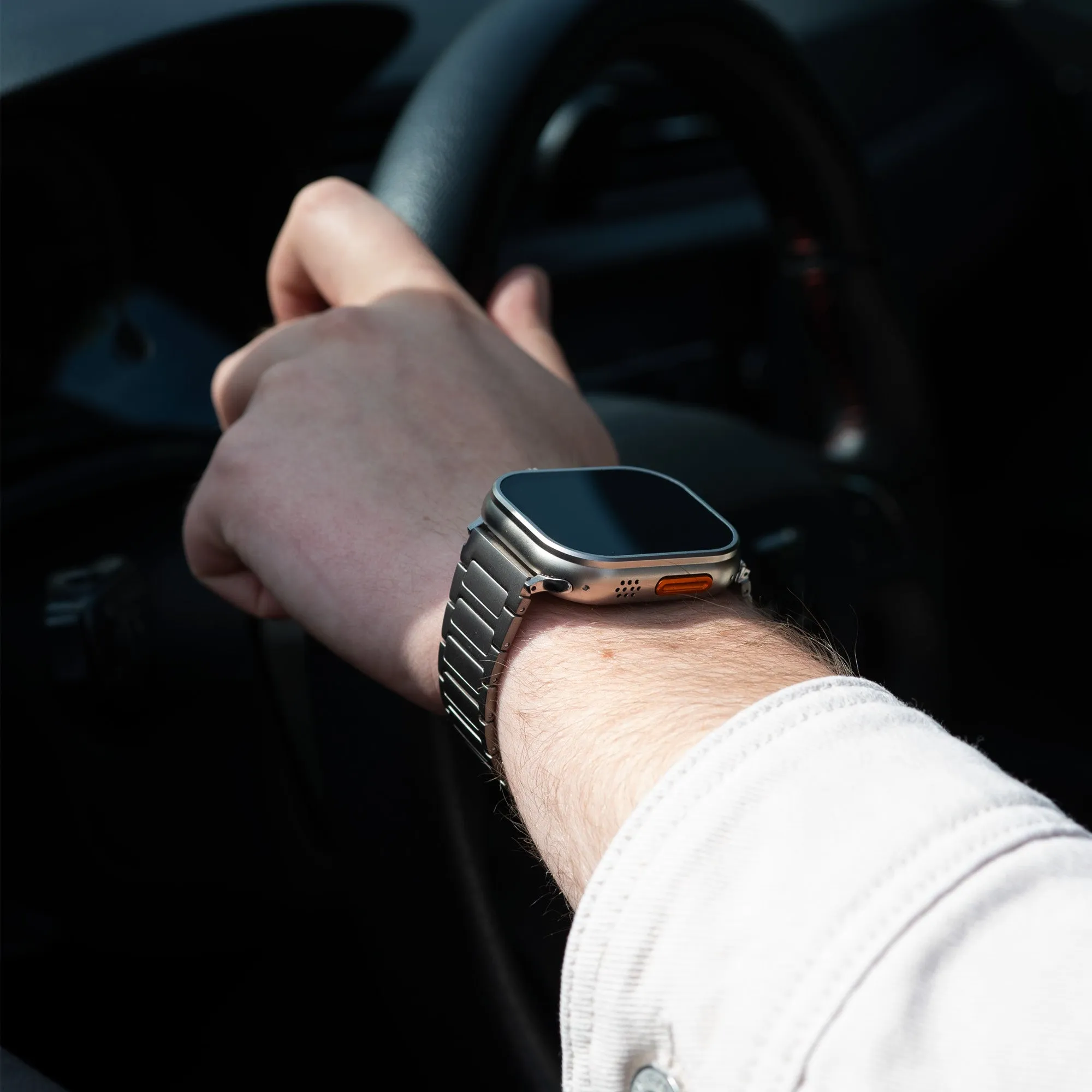 Trendy 2025 Apple Watch Titanium Strap H-Type (Silver)  Limited Availability!