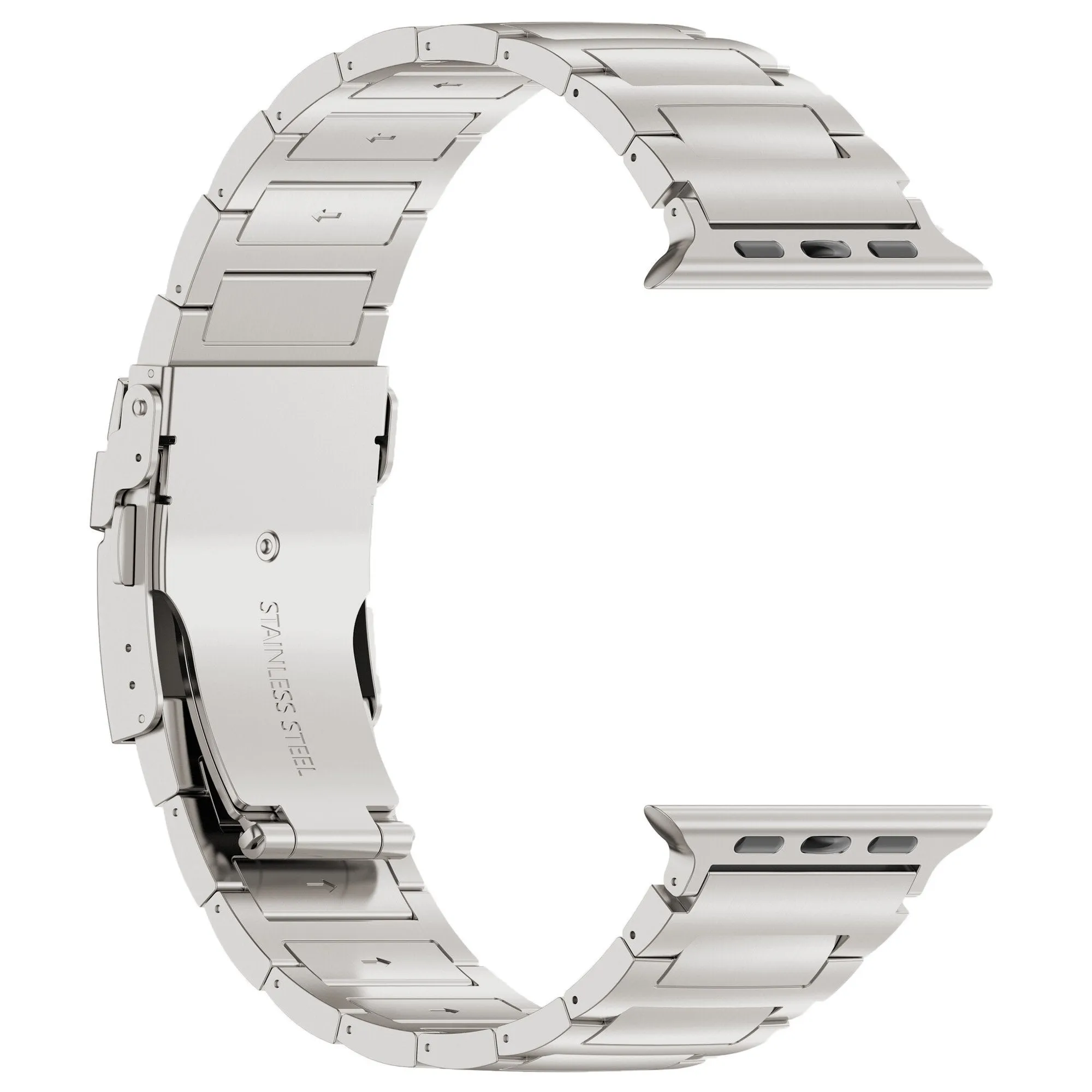 Trendy 2025 Apple Watch Titanium Strap H-Type (Silver)  Limited Availability!