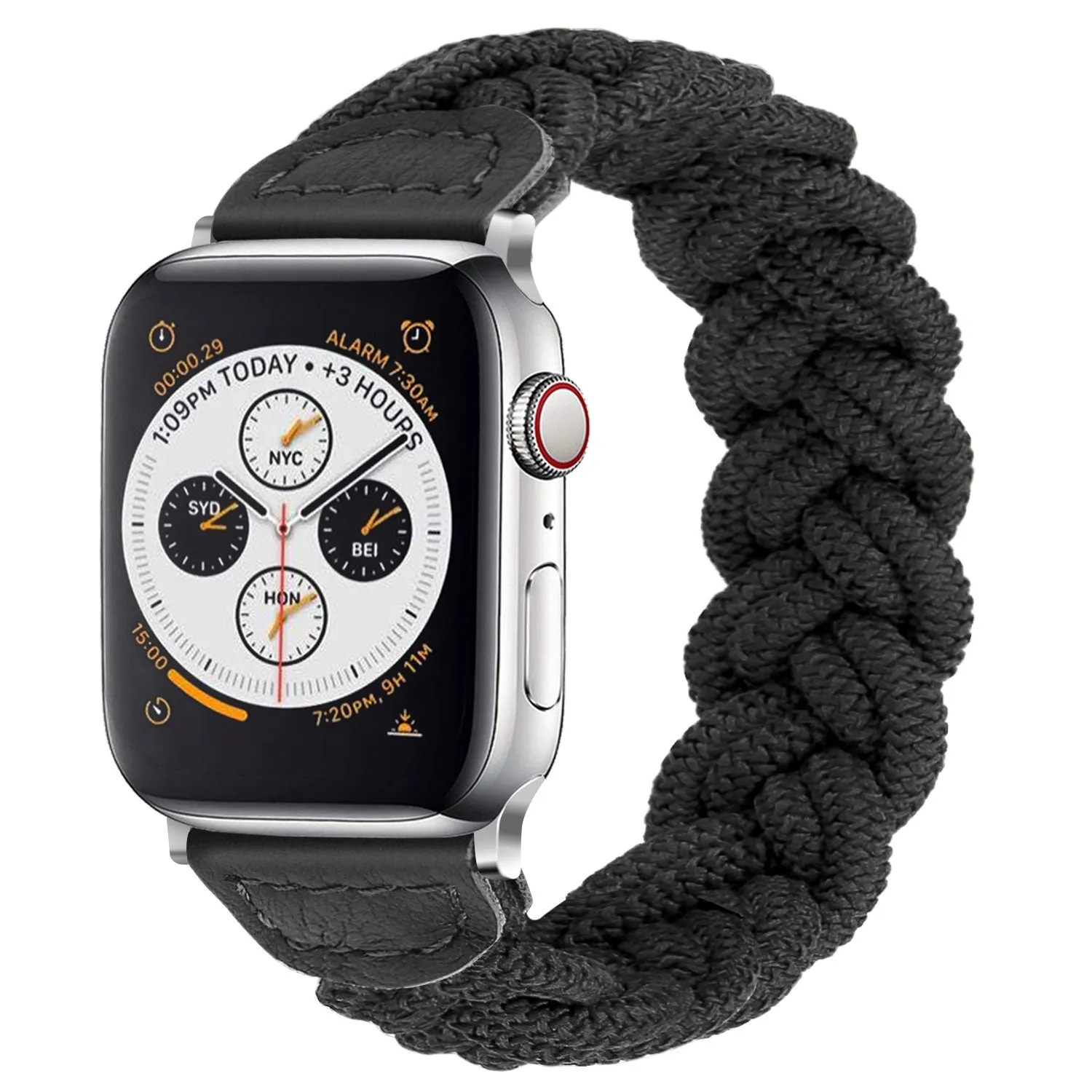 Trendy 2025 Apple Watch Twisted Nylon Strap (Black)  Dont Miss Out!