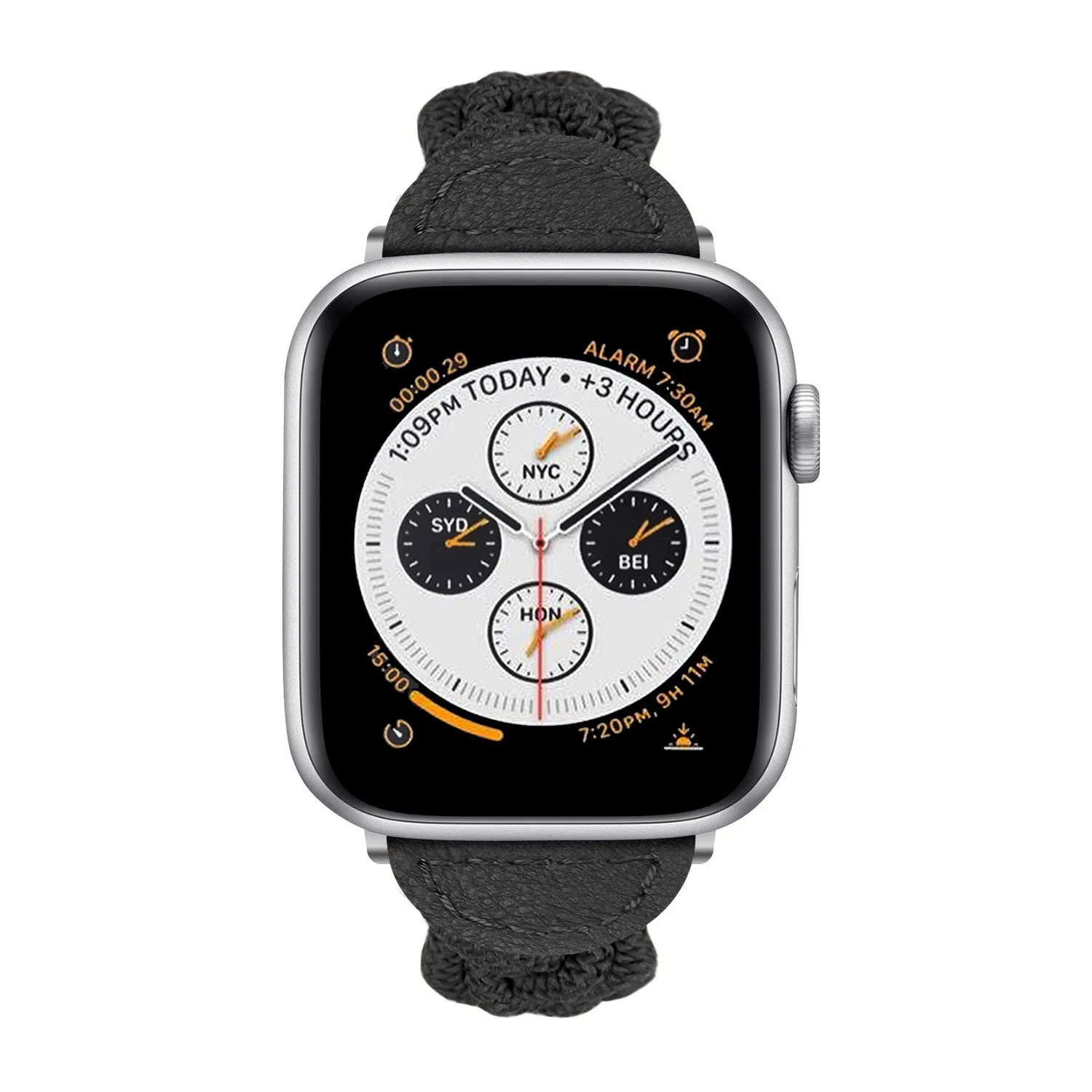 Trendy 2025 Apple Watch Twisted Nylon Strap (Black)  Dont Miss Out!