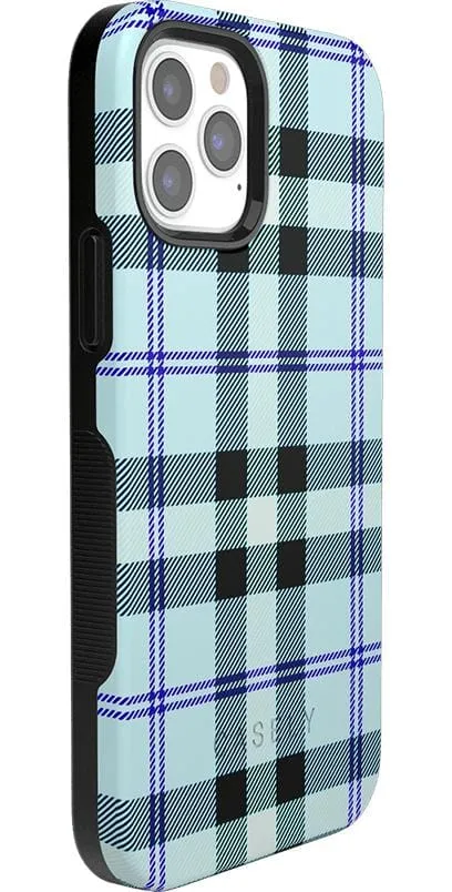 Trendy 2025 As if! | Light Blue Plaid Case  Today Only!