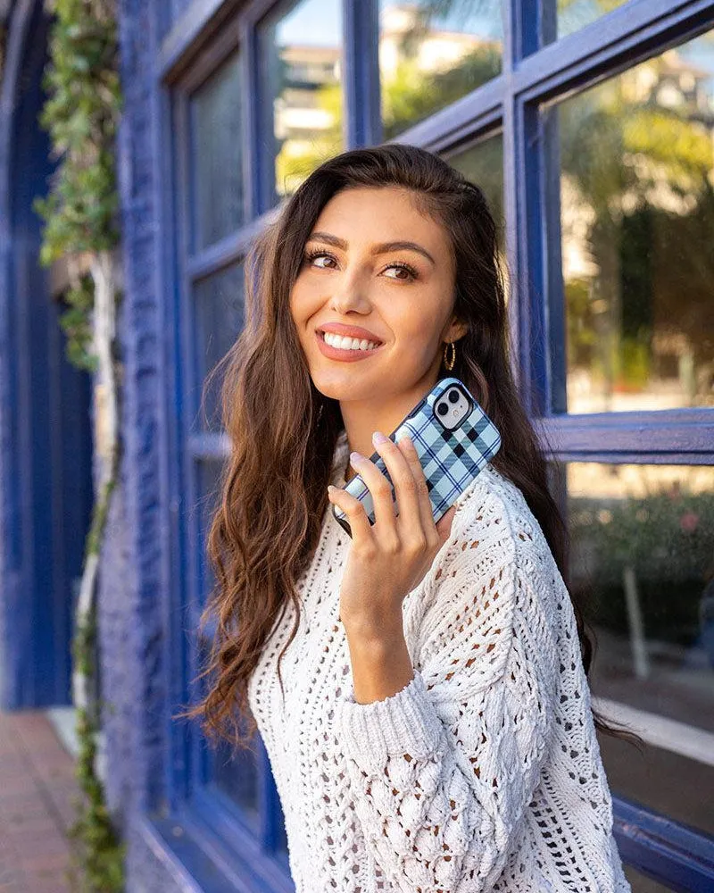 Trendy 2025 As if! | Light Blue Plaid Case  Today Only!