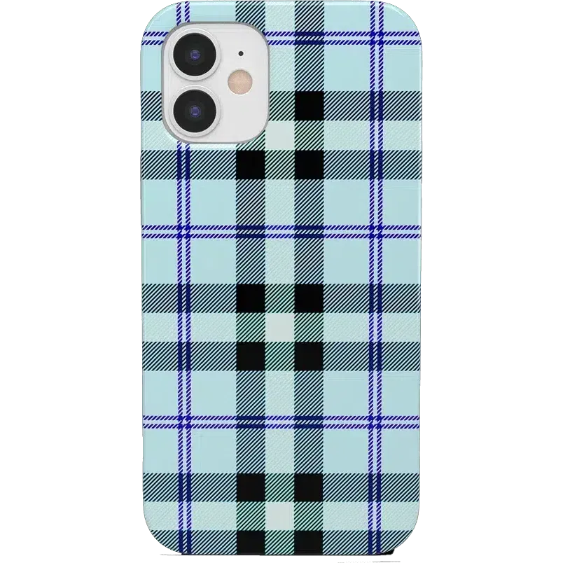 Trendy 2025 As if! | Light Blue Plaid Case  Today Only!