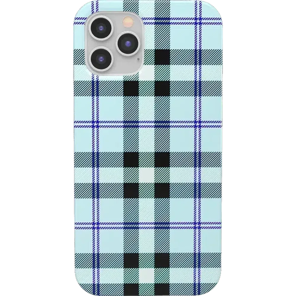 Trendy 2025 As if! | Light Blue Plaid Case  Today Only!