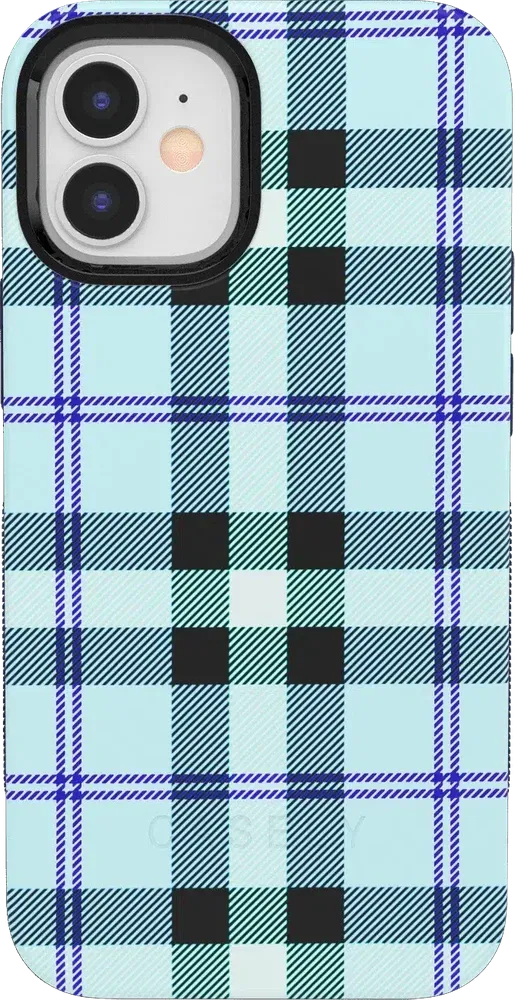 Trendy 2025 As if! | Light Blue Plaid Case  Today Only!