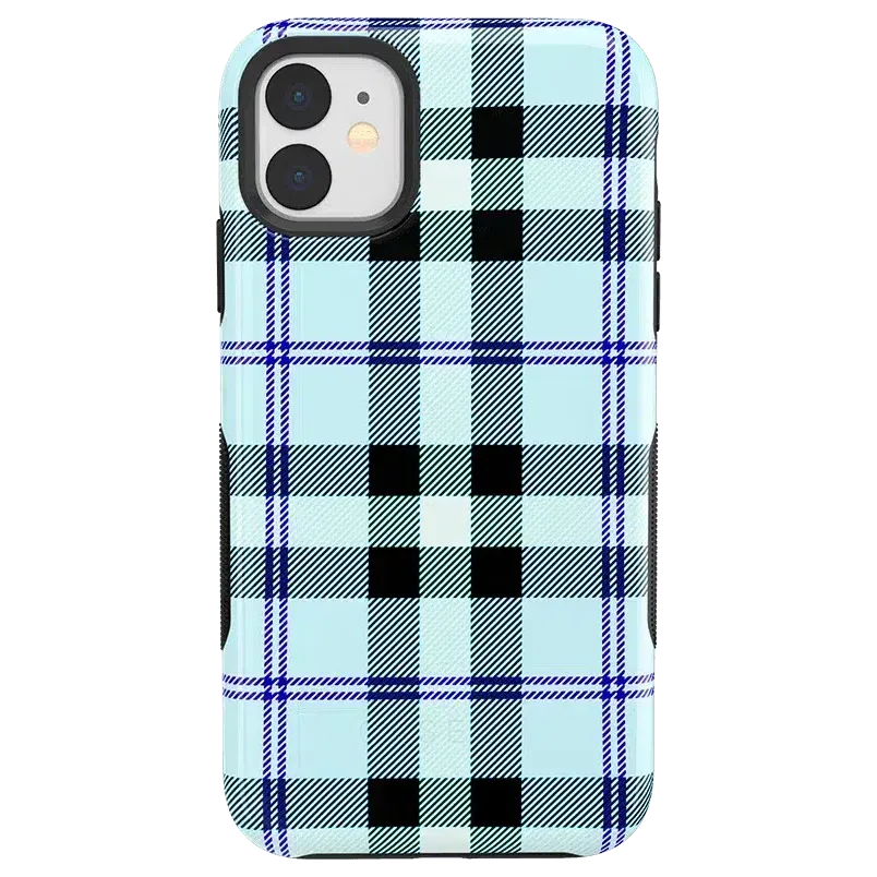Trendy 2025 As if! | Light Blue Plaid Case  Today Only!