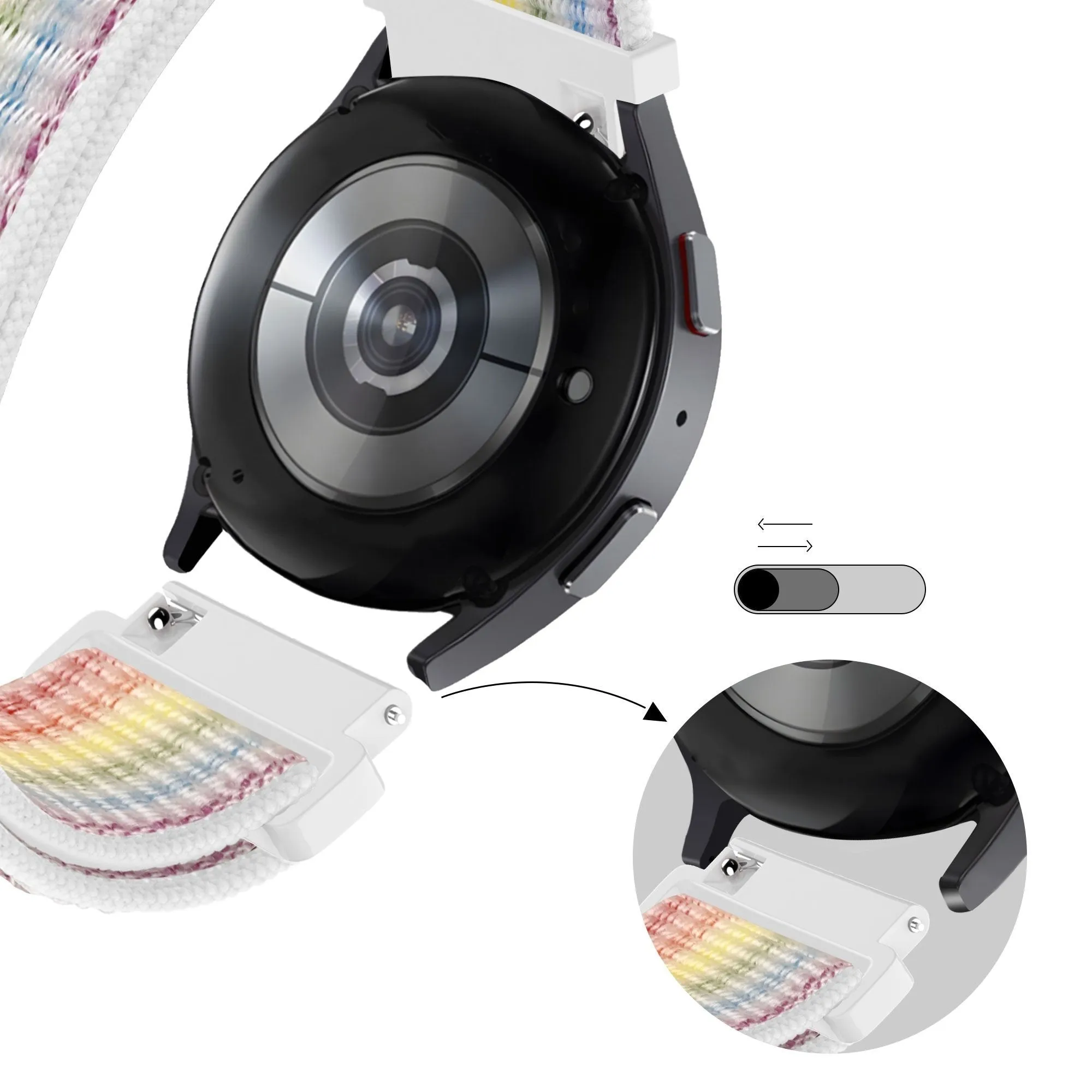 Trendy 2025 Bandz Amazfit GTS 4 Nylon Strap 'Classic' (Multicolour)  Almost Gone!