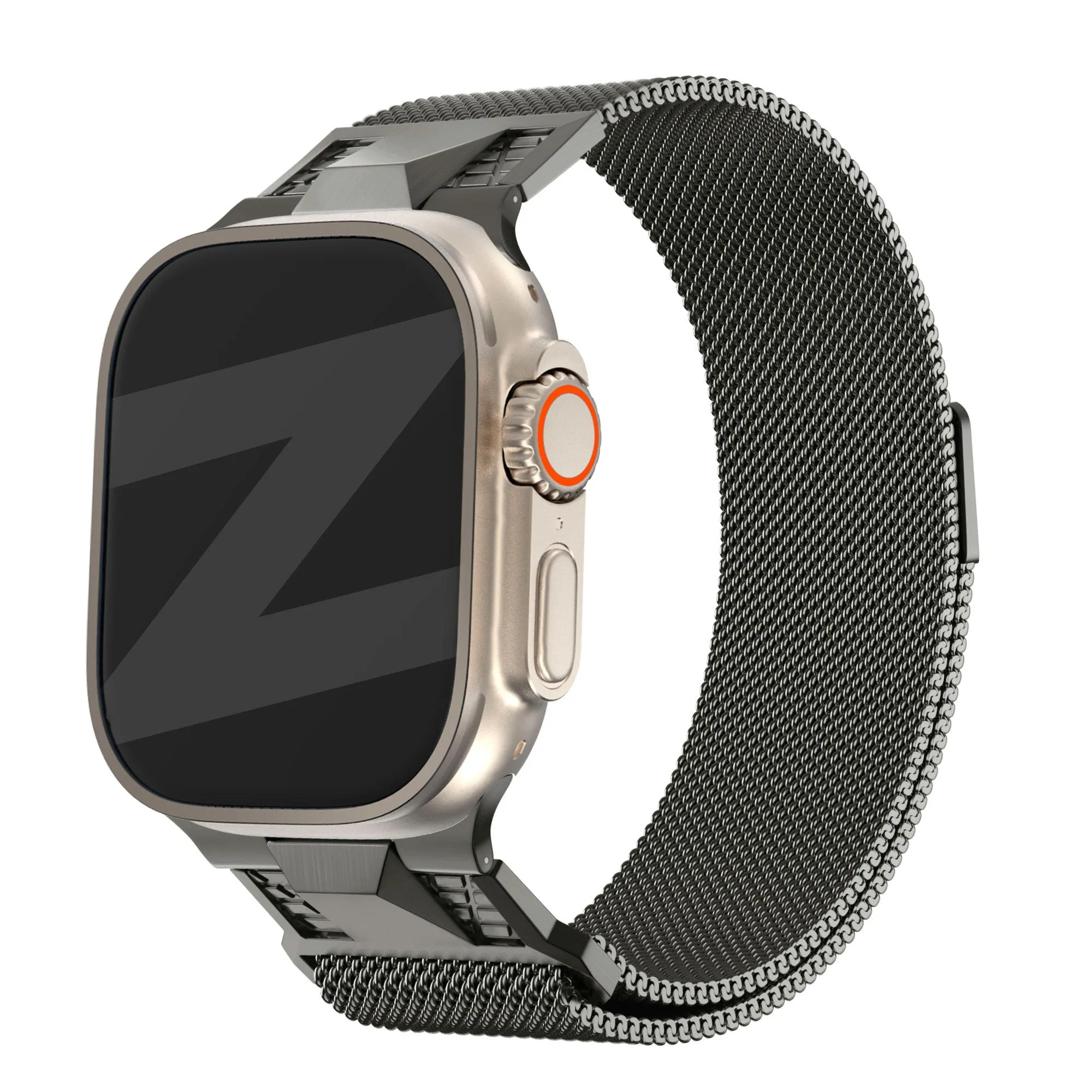 Trendy 2025 Bandz Apple Watch Milanese Strap 'Mecha' (Titanium Gray)  Stylish & Comfortable