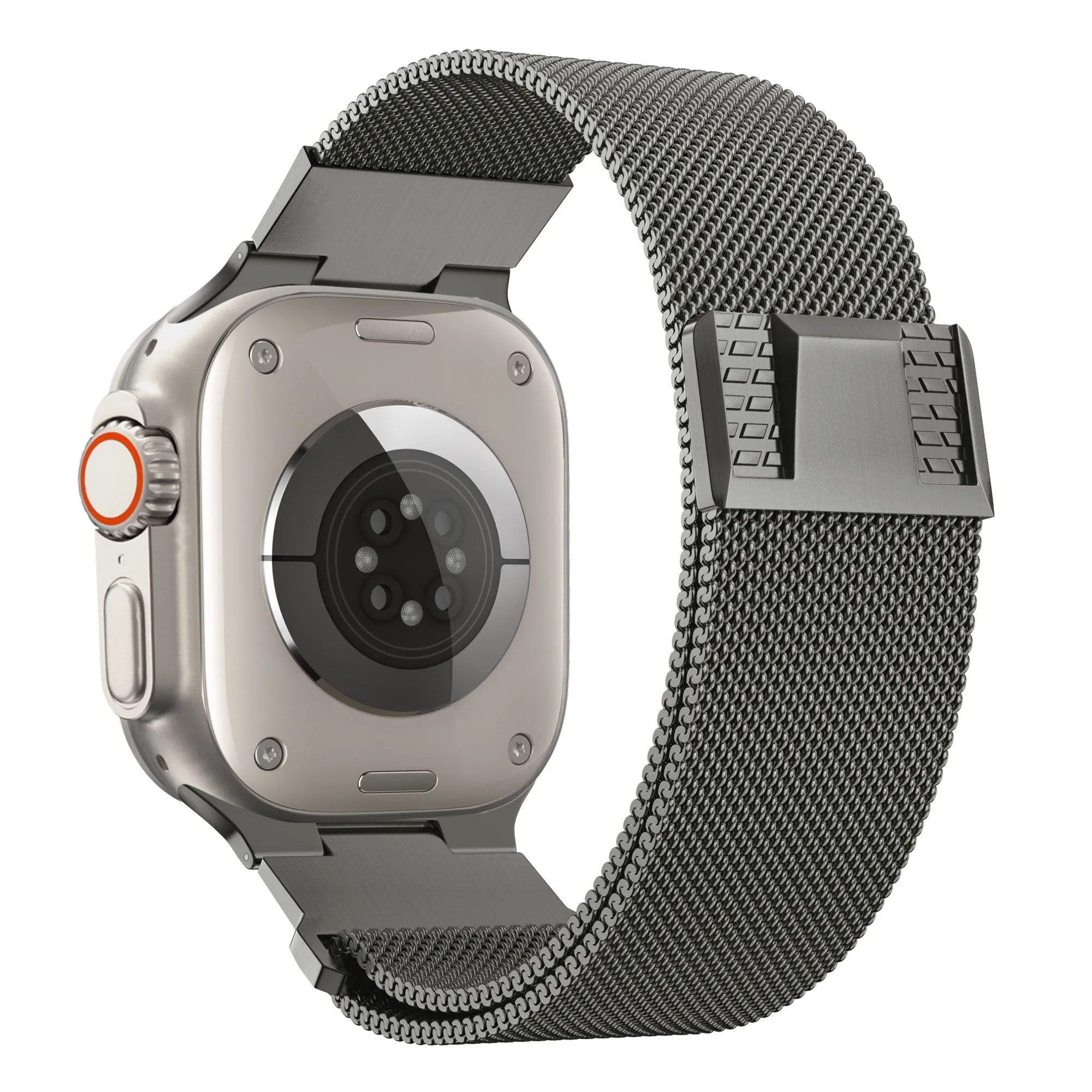 Trendy 2025 Bandz Apple Watch Milanese Strap 'Mecha' (Titanium Gray)  Stylish & Comfortable