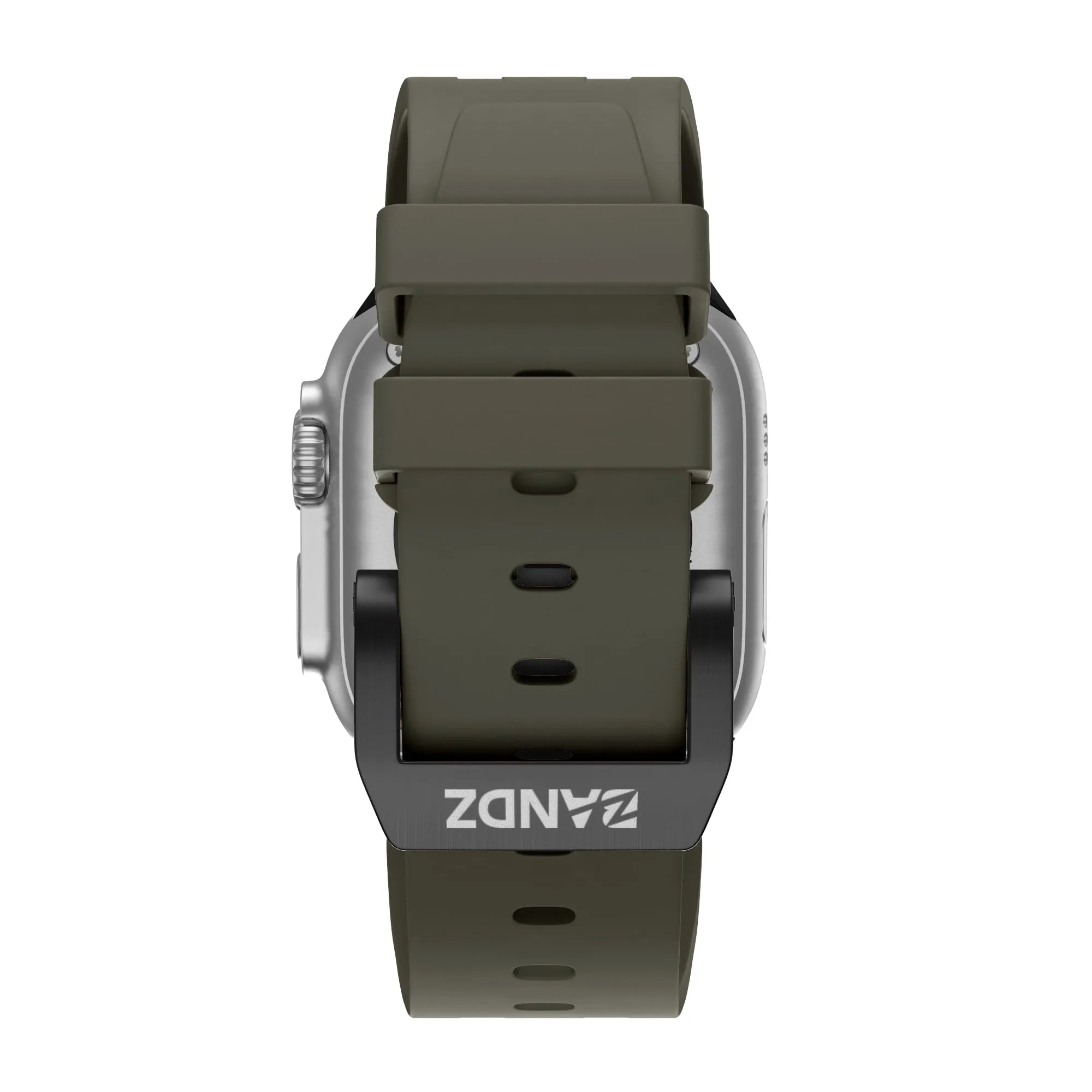 Trendy 2025 Bandz Apple Watch Silicone Strap 'Luxe Liquid' (Brown With Black)  Almost Sold Out!