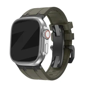 Trendy 2025 Bandz Apple Watch Silicone Strap 'Luxe Liquid' (Brown With Black)  Almost Sold Out!