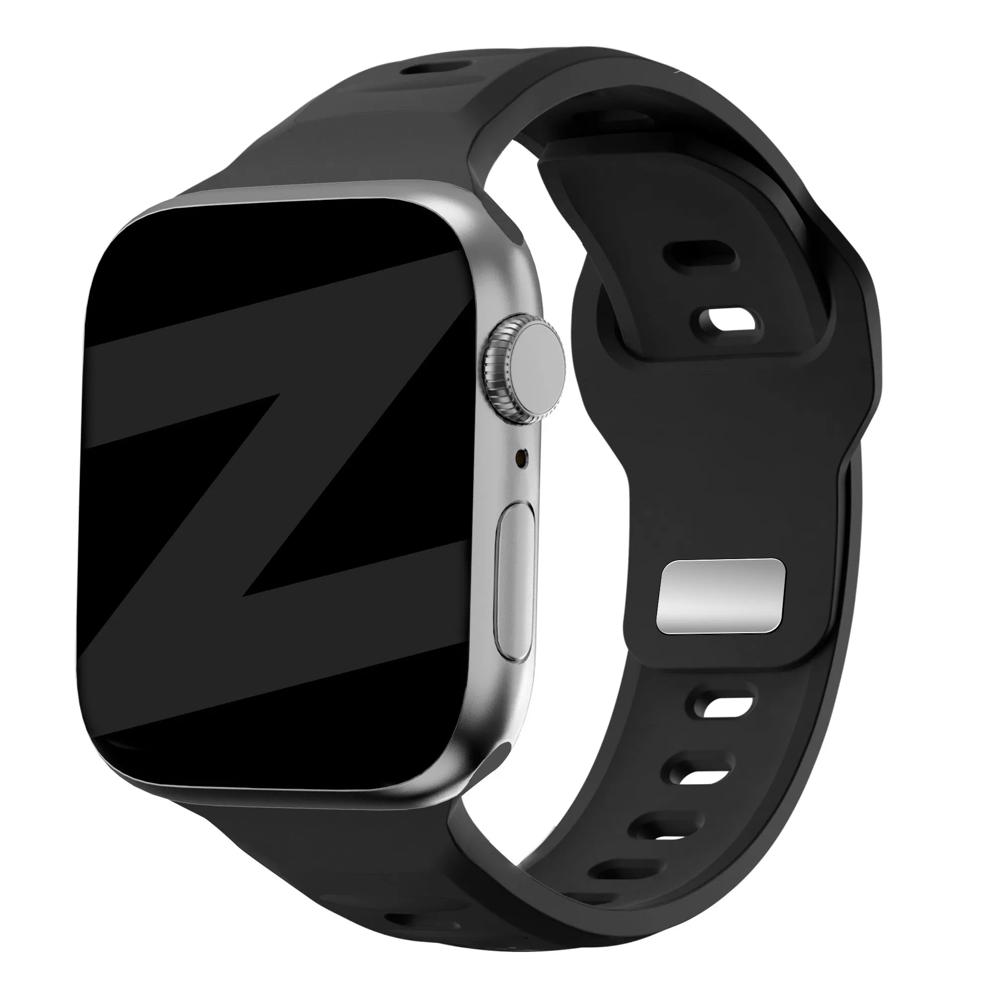 Trendy 2025 Bandz Apple Watch Silicone Strap 'Outdoor' (Black)  Limited Availability!