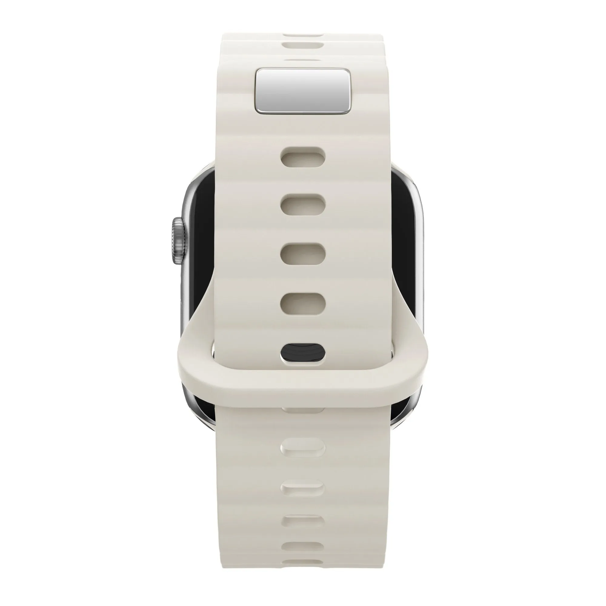 Trendy 2025 Bandz Apple Watch Silicone Strap 'Single Link' (Starlight)  Limited Release!