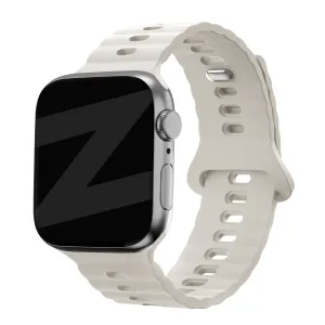 Trendy 2025 Bandz Apple Watch Silicone Strap 'Single Link' (Starlight)  Limited Release!