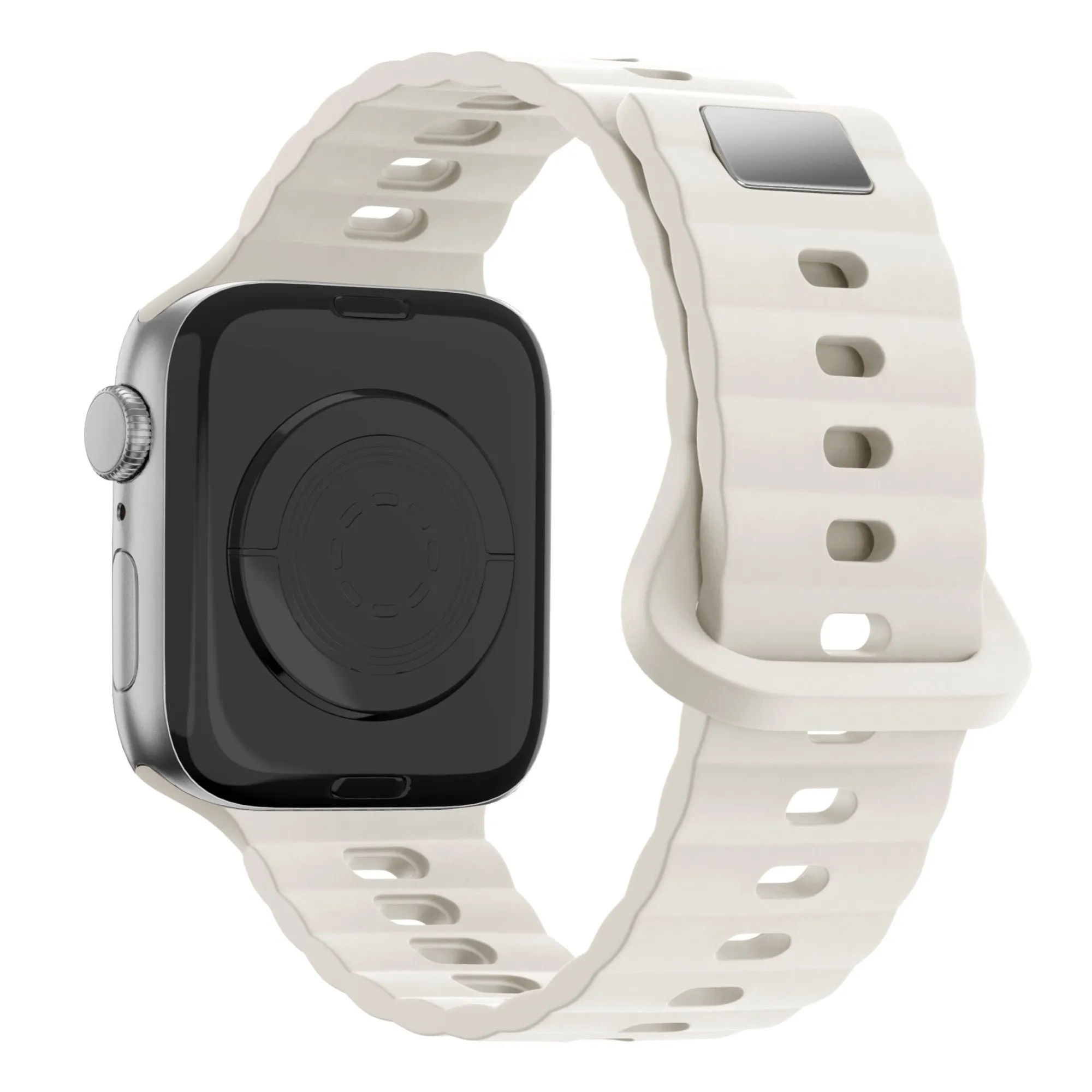 Trendy 2025 Bandz Apple Watch Silicone Strap 'Single Link' (Starlight)  Limited Release!