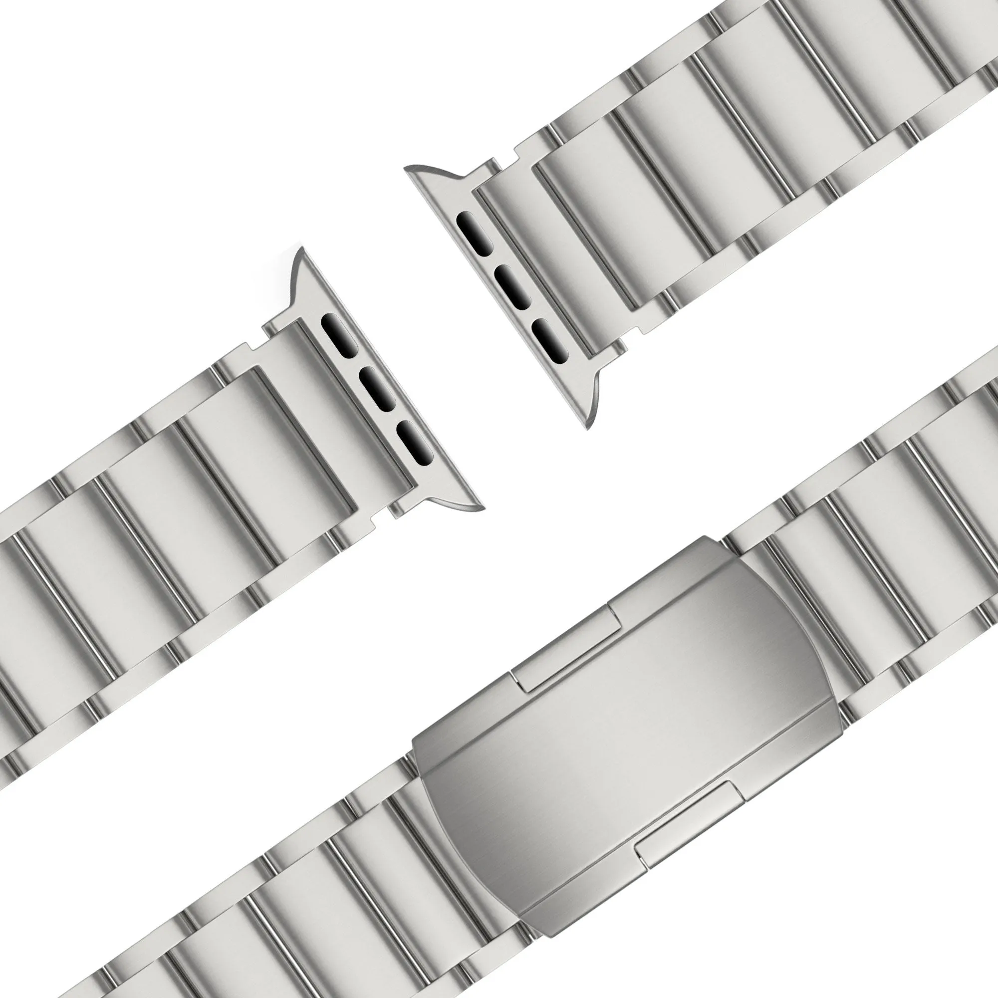 Trendy 2025 Bandz Apple Watch Titanium Strap 'Classic' (Silver)  Today Only!