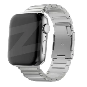 Trendy 2025 Bandz Apple Watch Titanium Strap 'Classic' (Silver)  Today Only!