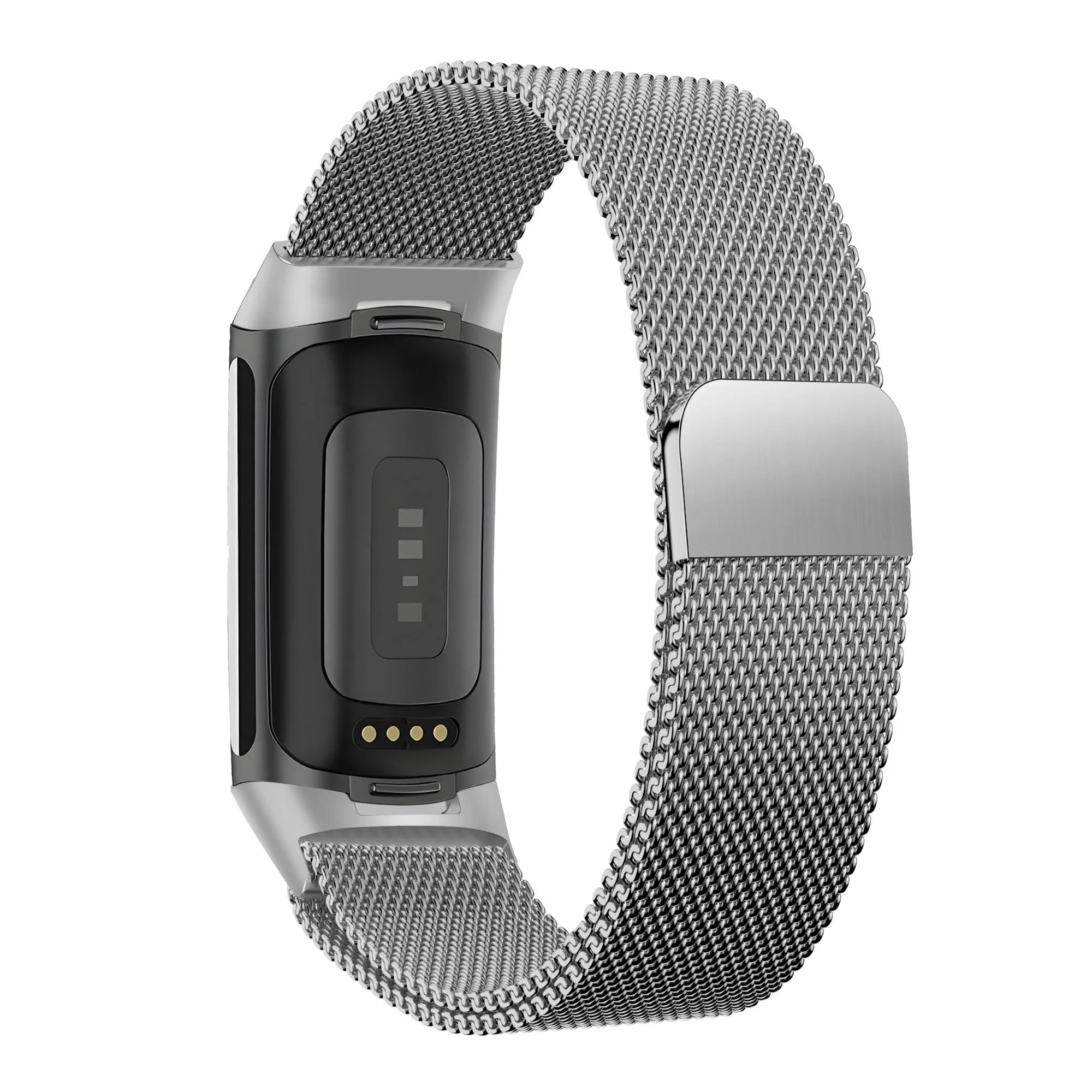 Trendy 2025 Bandz Fitbit Charge 6 Milanese Loop Strap (Silver)  Going Fast!
