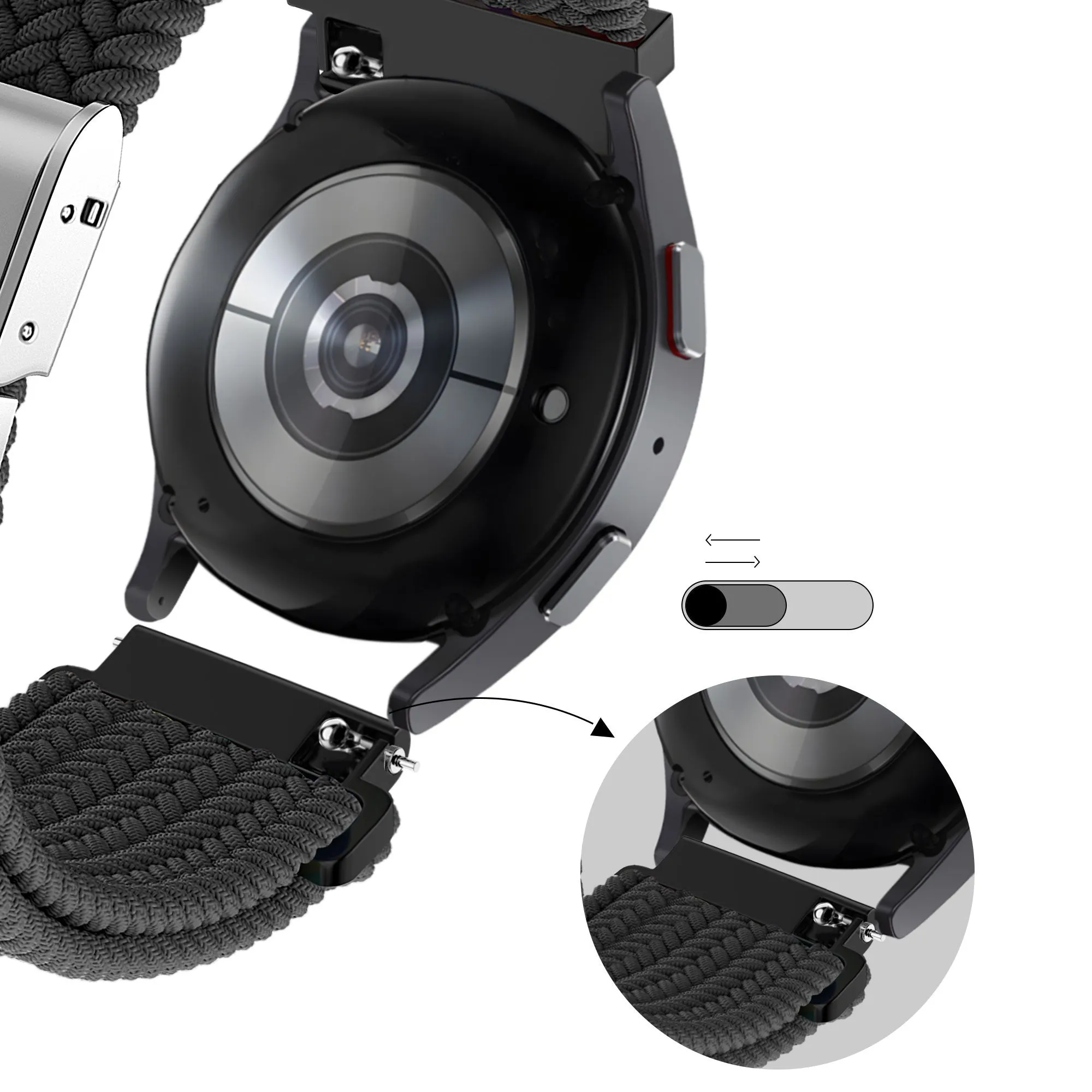 Trendy 2025 Bandz Huawei Watch 4 (Pro) Woven Nylon Strap (Black)  Almost Sold Out!