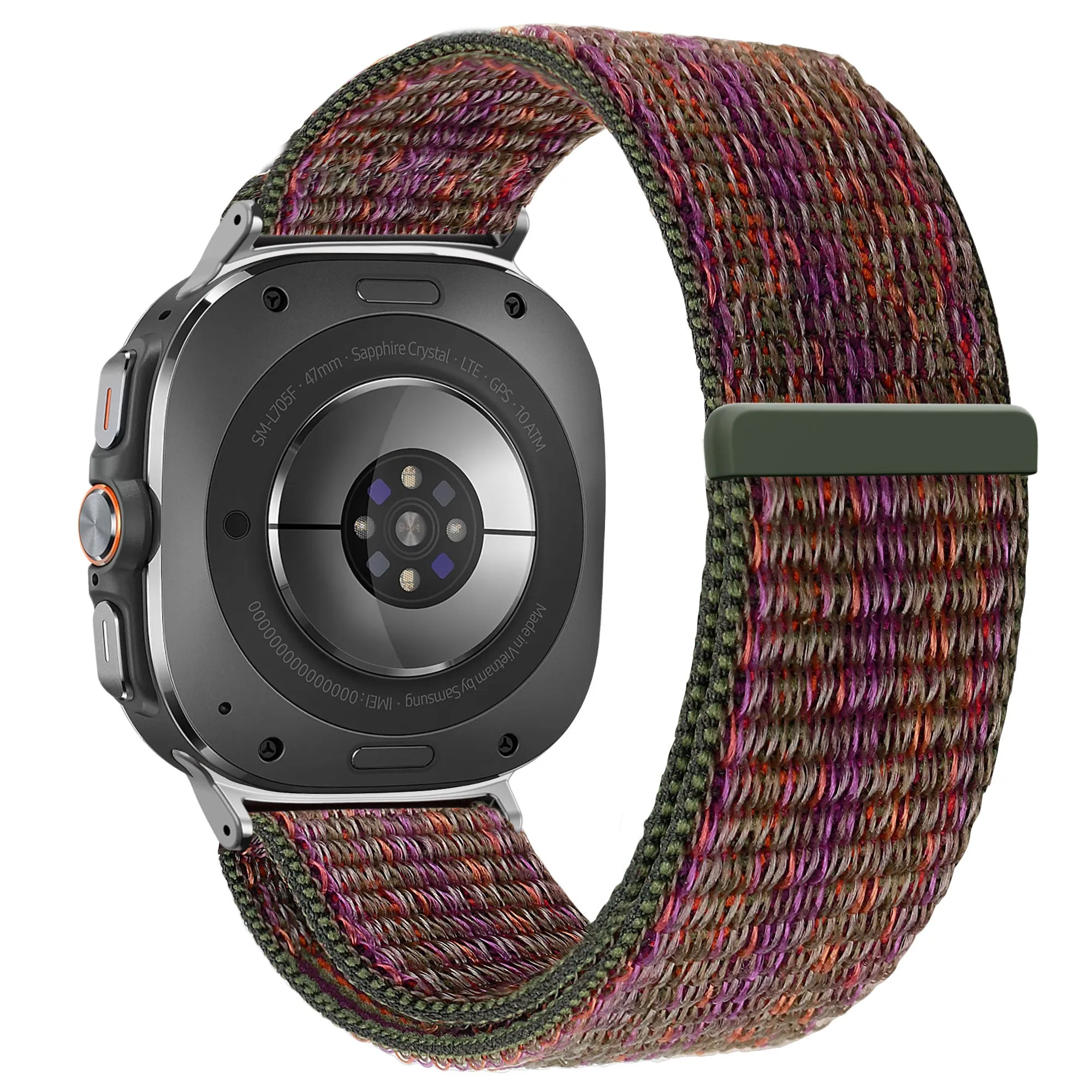 Trendy 2025 Bandz Samsung Galaxy Watch Ultra Nylon Loop Strap (Green Mix)  Almost Sold Out!