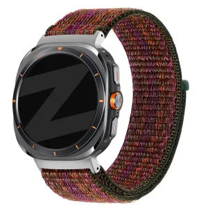 Trendy 2025 Bandz Samsung Galaxy Watch Ultra Nylon Loop Strap (Green Mix)  Almost Sold Out!